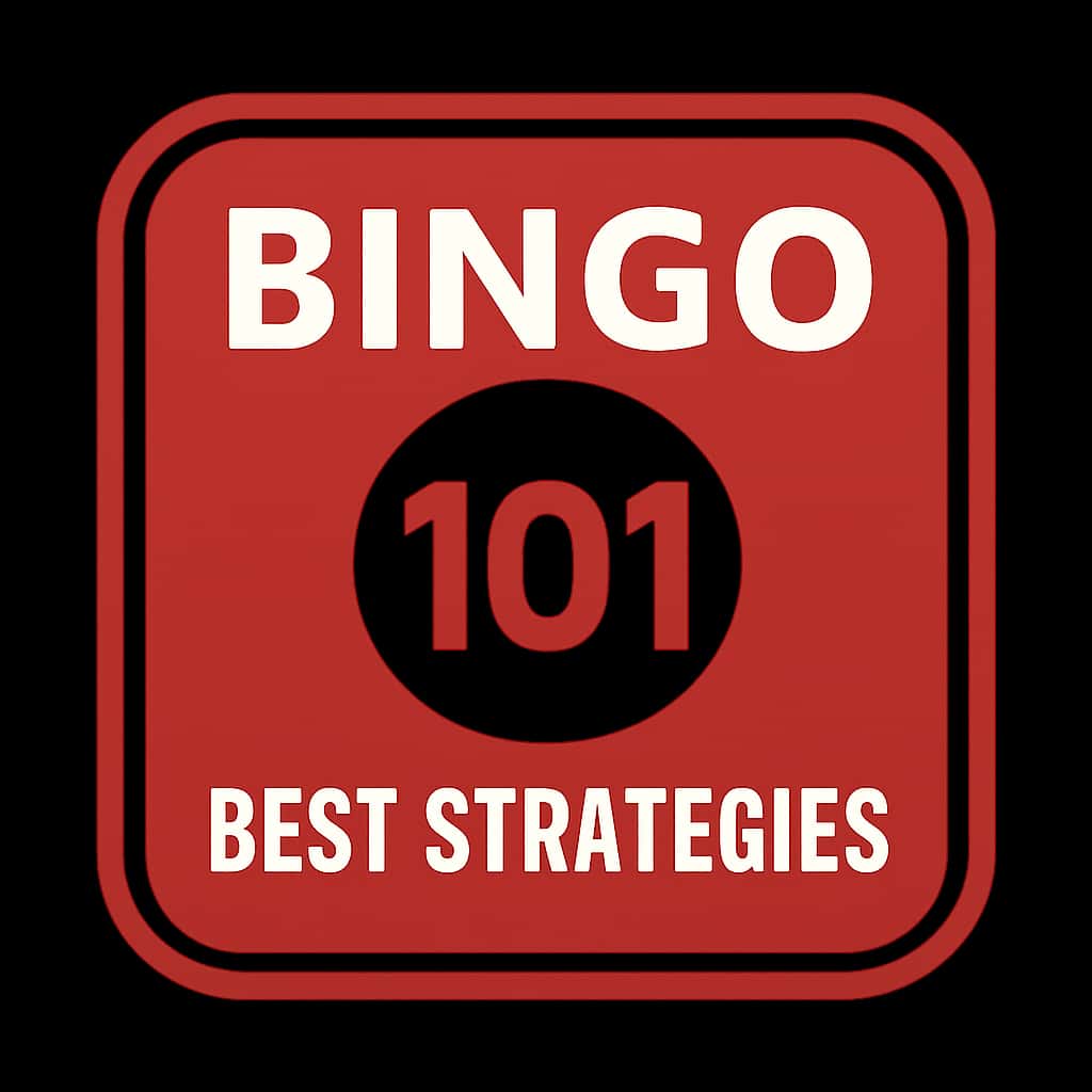 A simple badge illustrating 'Bingo101' in a clean design.