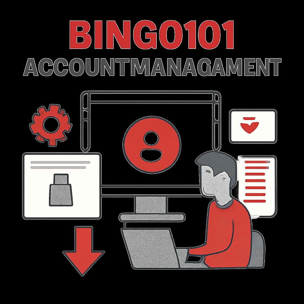 Illustration explaining Bingo101 Account Management.