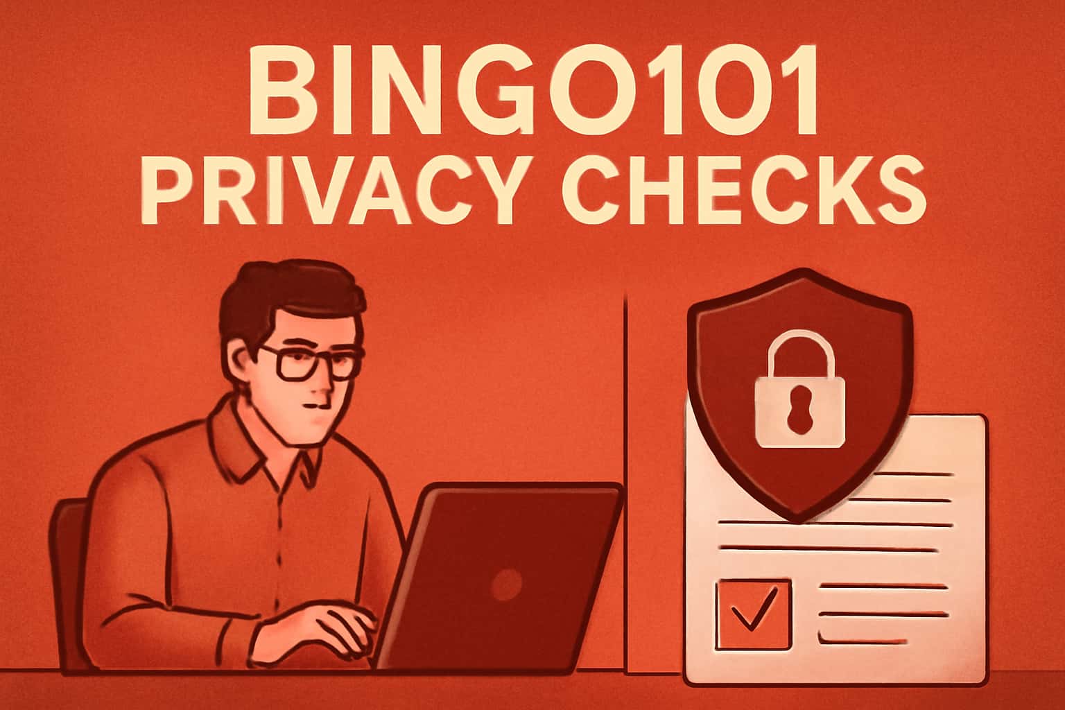 A visual representation of Bingo101 Privacy Checks featuring the text in a clear and professional layout.