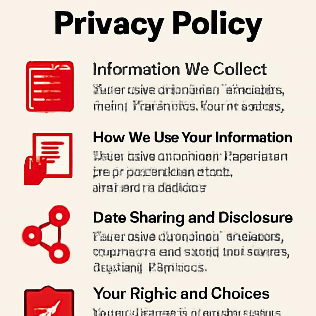 Illustration of Bingo101 Privacy Policy sections.