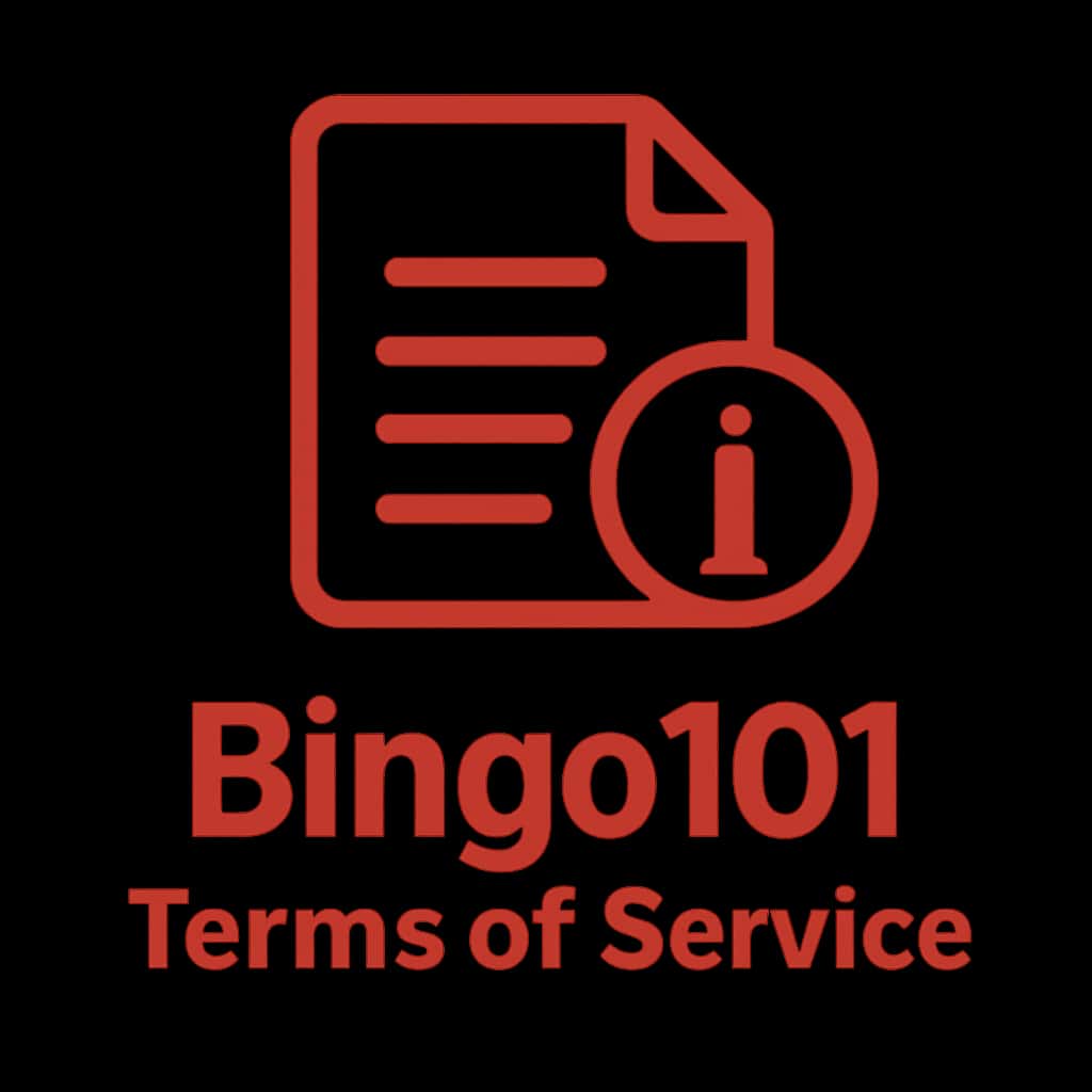 A badge representing Bingo101 Terms of Service.