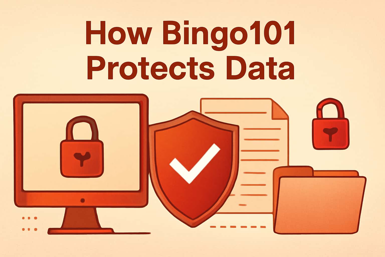 An informative graphic illustrating data protection measures by Bingo101.