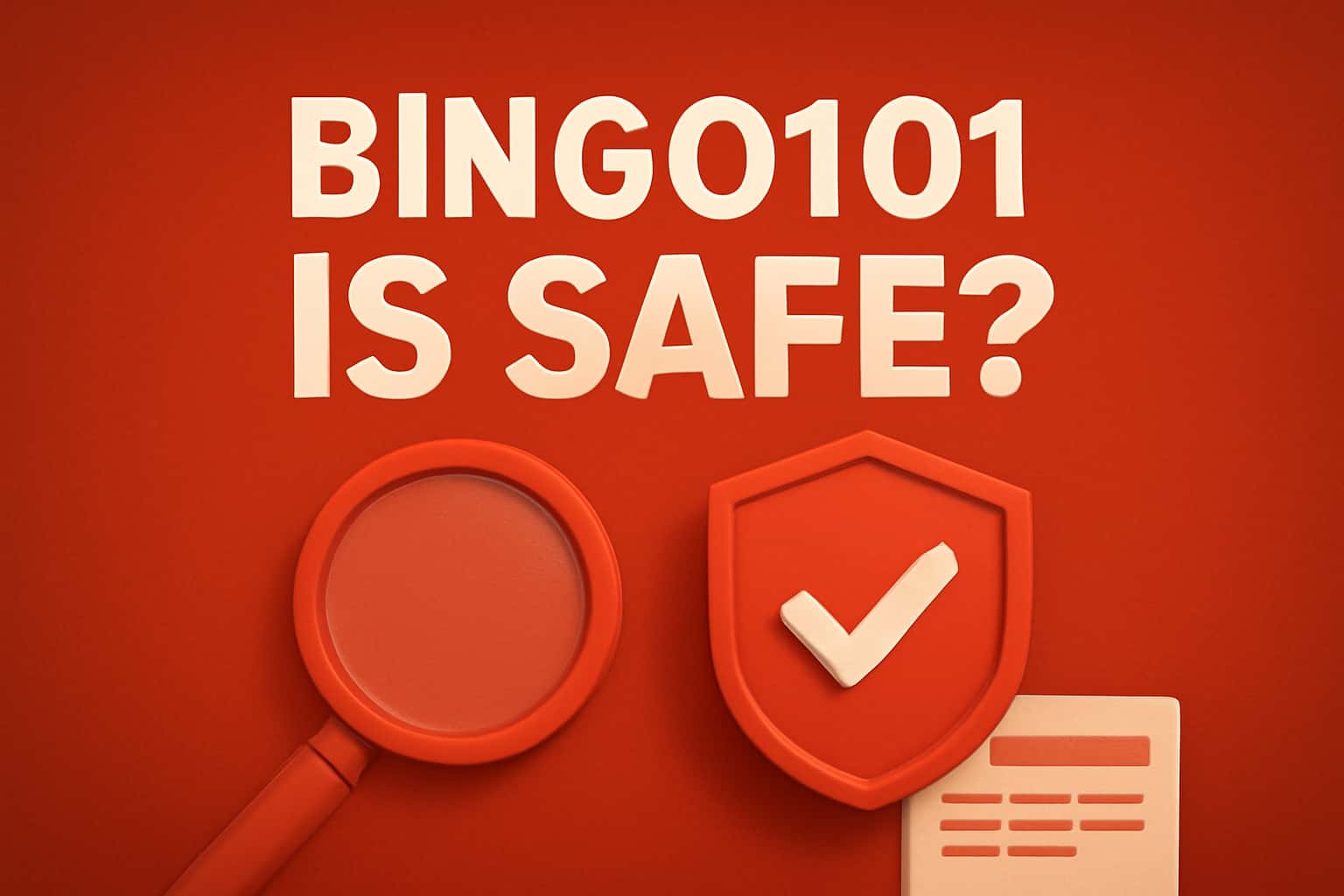 Informational scene about Bingo101 safety with clear text.