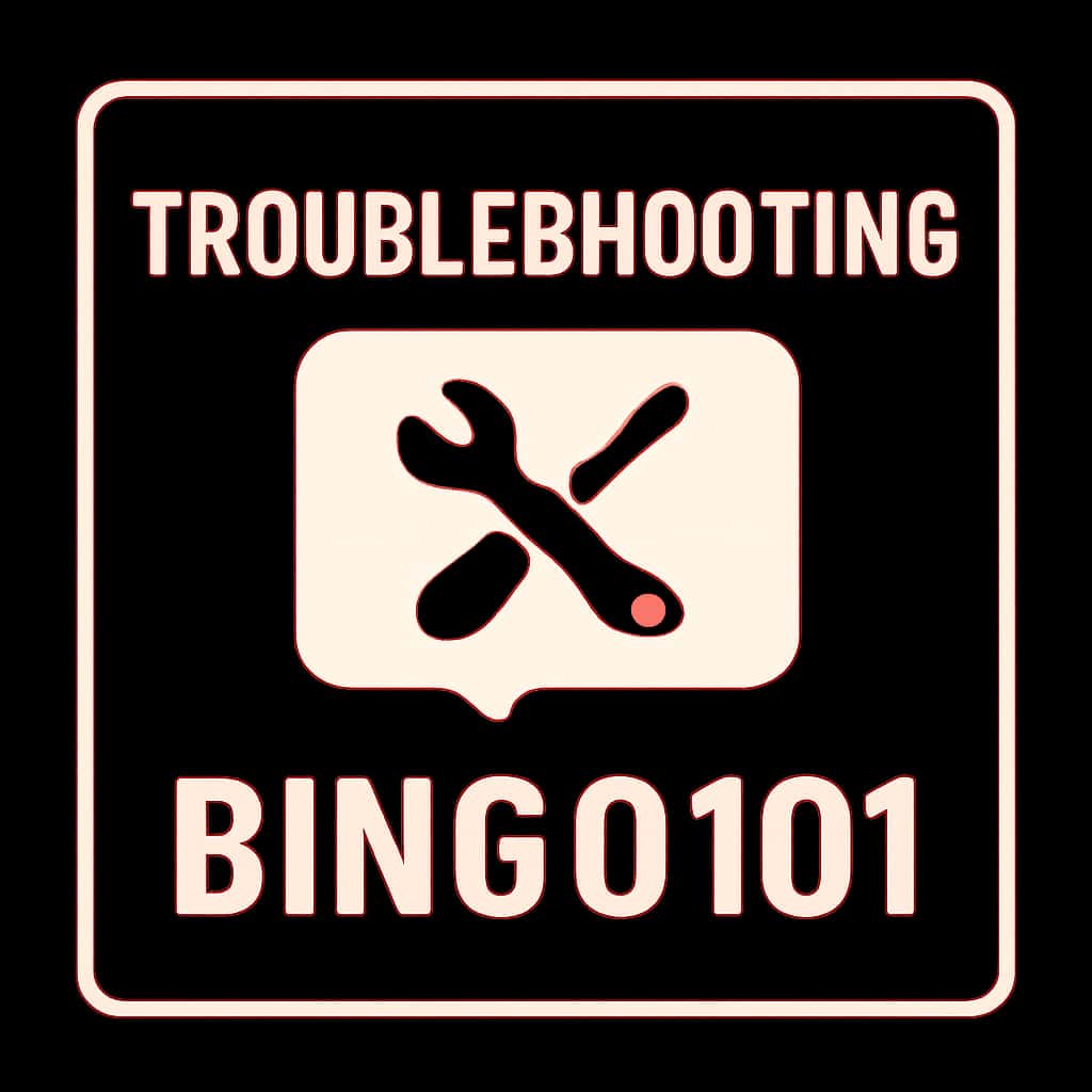 An icon symbolizing Troubleshooting Bingo101 with distinct branding.